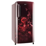 LG 190 L 5 Star Smart Inverter Direct-Cool Single Door Refrigerator Appliance (GL-B201ASEZ, Scarlet Euphoria, With Smart Connect &amp; Fast Ice Making, 2022 Model)