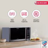 Singer 25L Microwave Oven – Convection, Grill, 1950W, Auto Cook (Open Box / Without Box)