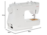 Singer M2605 Sewing Machine - 21 Stitch Patterns With Stitch Length &amp; Zig Zag Width Control + Auto Needle Threader/Light weight &amp; Portable Sewing Machine (White)