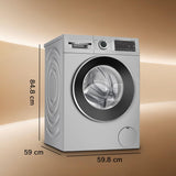 Bosch 12 kg/7 kg 5 Star Front Load Fully Automatic Washer Dryer (WNA2740SIN, Silver, AI ActiveWater, Inbuilt Heater, 1400 RPM, 2026 Model)