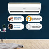 Voltas 1 Ton, 3 Star Inverter Smart Air Split AC (Copper, IoT Enabled, 5-in-1 Adjustable Mode, Anti-Dust Filter, 123V Vertis Smart Elite Gold, White) (WITHOUT BOX)