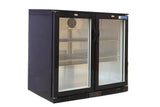 Blue Star 190L 2 Door Back Bar Chiller with Ventilated Cooling, Glass Doors, Digital Temperature Control & LED Lighting – BC250A