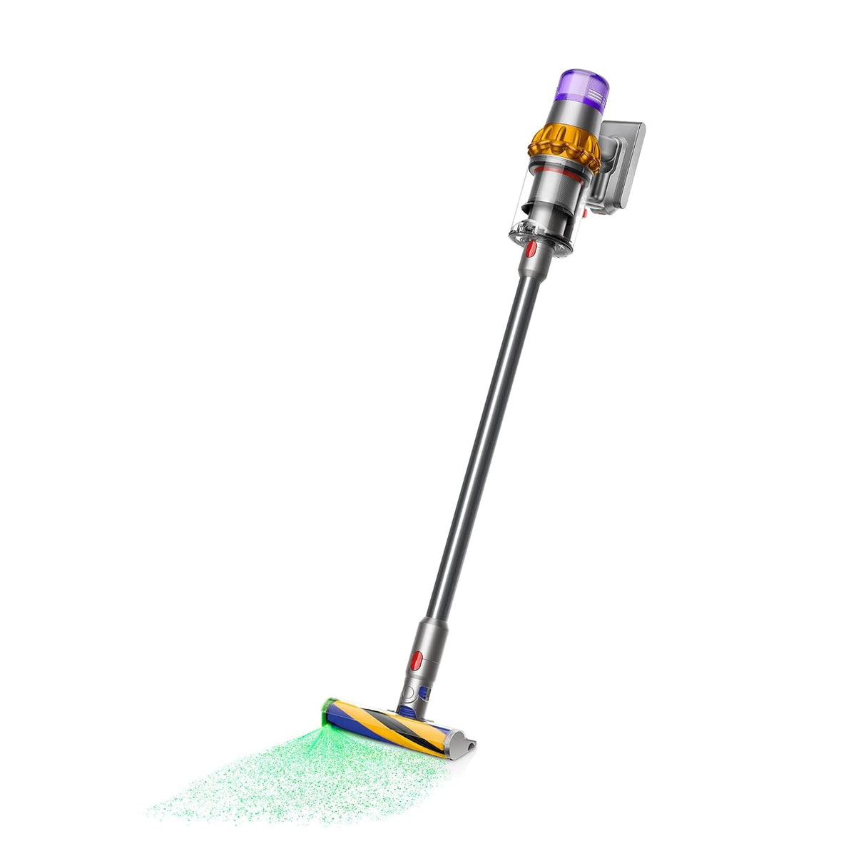 Dyson V15 Detect Cordless Vacuum Cleaner, 240 Air Watts, Laser Dust Detection, LCD Display, Pet Hair Removal