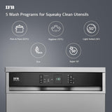 IFB 15 Place Settings with DeepClean® Technology Freestanding Dishwasher (Neptune VX15, Dark Silver, 70° Hot Water Wash with Hygienic Steam Drying, Perfect for Indian Utensils)