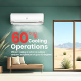 Haier 1.5 Ton 4 Star AI Climate Control Smart Split AC (5250 Watts, Copper, Wi-Fi, 4-Way Swing, Triple Inverter, 7 in 1, Frost Self Clean, HD Filter, Cools at 60°C - HSU18K-PYAIR4BN-INV, White)