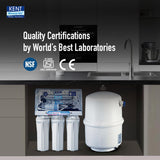 KENT Excel Plus Under the Counter RO Water Purifier Filter for Home with 7L Hydrostatic Tank | ISI Marked | Multi Stage Purification |RO + UV + UF + TDS Control | 15 LPH Flow White