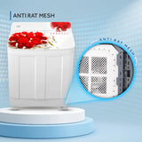 Haier 8.5 Kg 5 Star Voltex Pulsator Semi-Automatic Top Load Washing Machine (HTW85-178, Red Rose)