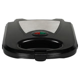 Faber 750W Dlx Sandwich Grill Toaster | Grill, Toast &amp; Heat | 2 Slice Slots, Power &amp; Ready Lights, Auto Shut-Off, Cord Storage, Non-Stick Coated Plates For Easy Cleaning | (Black + Ss) - 22 Cm, 7 Cm