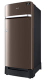 Samsung 189L 5 Star Inverter Direct-Cool Single Door Refrigerator Appliance (RR21C2H25DX/HL,Luxe Brown) Base Stand Drawer