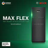 Bosch 302L, 3 Star, MaxFlex Convert Frost Free Triple Door Refrigerator | 8-in-1 Convertible Storage Modes | 57L Extra Convertible Zone | Cool Extend up to 18 hours (CMC33S33VI, Cosmic Steel)