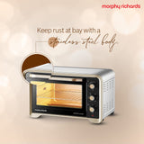 Morphy Richards 30Rcss Otg Oven For Kitchen|30 Litre Oven Toaster Griller|Convection Fan&amp;Rotisserie Function|Stainless Steel Oven|Temperature Control|2-Yr Warranty By Brand|Gold&amp;Black,1600 Watts