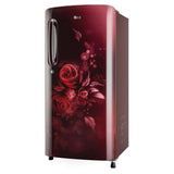 LG 190 L 5 Star Smart Inverter Direct-Cool Single Door Refrigerator Appliance (GL-B201ASEZ, Scarlet Euphoria, With Smart Connect &amp; Fast Ice Making, 2022 Model)