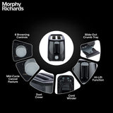 Morphy Richards AT 200 Bread Toaster|700W Toaster 2 slices|6 Different Browning Controls|Removable Crumb Tray|Cool Touch Body With Anti-Skid Feet|Wider Slots &amp; Hi-Lift Feature|Black