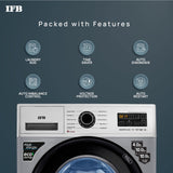 IFB 6.5 Kg 5 Star Front Load Washing Machine 2X Power Steam (SENORITA SXS 6510, Silver &amp; Black, In-built Heater, 4 years Comprehensive Warranty)