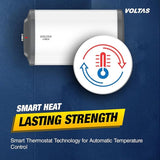 Voltas Linea 15L Horizontal Mounting Water Heater 2000W, Warranty of 7 years on Tank, 3 Years on Heating Element, 2 Years on Product by Voltas|Free Installation| Free Connecting Pipe|8 Bar (Grey)