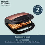 Morphy Richards 2 IN 1 750 Watt Sandwich Maker With changable Plate/Multi Grill/Luxe Rose T&amp;G (Toast &amp; Grill) With 2 Year Warranty