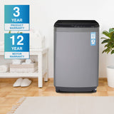 Voltas Beko 7.0 kg 5 Star Fully-Automatic Top Loading Washing Machine (WTL70UPGB, Gray) 2020