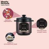 Morphy Richards WizPot 6 Litres 1000W Electric Pressure Cooker| 14-Preset Menu| Digital Display| Saves upto 70% Cooking Time| Customised Preset for Indian Cooking| Automatic Shut-Off| Metallic Brown