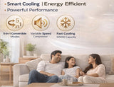 Lloyd Bliss 1.5 Ton 3 Star Inverter Split AC (5 in 1 Convertible, 100% Copper, Turbo Cool, Smart 4-Way Swing, Anti-Viral + PM 2.5 Filter, GLS18I3KWBBA, White)