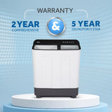 Haier 8.5 kg, 5 Star, Anti-Bacterial Vortex Pulsator, Softfall Technology, Semi-Automatic Top Load Washing Machine – HTW85-178BKN1