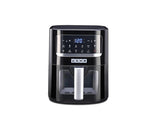 USHA Ichef Smart Air Fryer 4.5L,10 In 1 Functions10 Preset Menu|Digital Display&amp;Touch Panel|Transparent Window|Illuminated Chamber|Turbo Air Circulation|Oil Free Cooking|Auto Pause/Start(Black),1350W