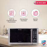 Singer 25L Microwave Oven – Convection, Grill, 1950W, Auto Cook (Open Box / Without Box)