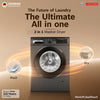 Bosch 12 kg (washer), 7 kg (Dryer) 5 Star Front Load Fully Automatic Washer Dryer Machine, AI ActiveWater, Inbuilt heater, 14 Wash Programs, 66L Large Drum, Cast Iron Grey, WNA2740RIN (2026 model