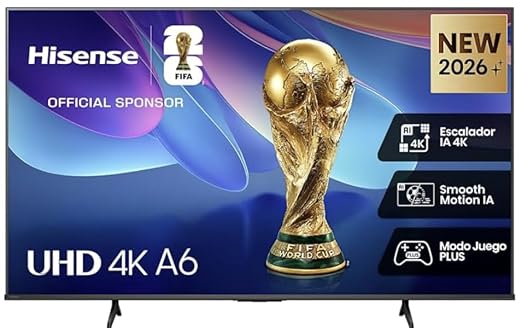 Hisense 65A6S 65 Inch 4K Ultra HD Smart LED TV, Dolby Vision, AI 4K Upscaler, VIDAA U9 OS