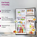 Godrej 472L 2 Star, 1+2 Years Warranty, AI Tech, 6-In-1 Convertible Freezer, 95%+ Food Surface Disinfection, Inverter Frost Free Double Door Refrigerator (RF EON 474B RCI MT BK, Matt Black)