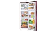 LG 272 L Frost Free Double Door 2 Star Convertible Refrigerator with Smart Inverter Compressor, Multi Air Flow and Auto Smart Connect  (Red Water Lily, GL-S312SRWY)