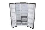 LG 650L Side-by-Side Refrigerator, Convertible, Multi-Air Flow, Smart Diagnosis™, Dazzle Steel, 3 Star,GL-B257JDS3