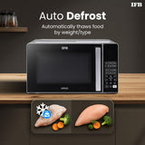 IFB 25L Solo Microwave Oven with 61 Auto Cook Menus (25PM2S, Silver, Easy to use Jog dial & Buttons, Mug Recipes, Steam Clean, Auto Reheat, Preset Timer, Power Save, Multi-Stage Cooking)