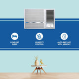 Blue Star 1.5 Ton 3 Star Inverter Window AC (Copper, Turbo Cool, Hydrophilic Blue Fins, Dust Filters, Self-Diagnosis, WIE318L, White)