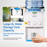 Voltas WD Minimagic pure F w/o Cabinet Bottled Water Dispenser with Cold, Hot &amp; Normal Water | Durable &amp; Sleek Design | Low Power Consumption | Environment Friendly | 1Year Brand Warranty