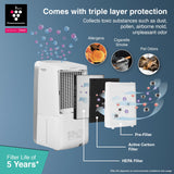 SHARP dehumidifier with Air Purifier with I Plasmacluster Tech fights against Mold, Fungus, VOCs I Clothe Dryer I Traps 99.97% Impurities I HEPA+Carbon+Pre-Filter I Cover: 720 ft² I DW-J27FM-S