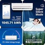 Voltas 1.5 ton, 3 Star, Hot &amp; Cold Inverter Split AC (Copper, 5 in 1 Adjustable Mode, Anti Dust with Anti Microbial Filter, 183VH Vertis Prism, White/Red Stripe)