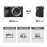Sony Alpha Ilce-6400 24.2Mp Mirrorless Digital SLR 16 GB Camera Body (Aps-C Sensor, Real-Time Eye Au