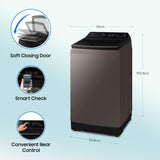 Samsung 10 Kg '5 star Ecobubble™ Wi-Fi Inverter Fully Automatic Top Load Washing Machine (WA10BG4686BRTL, Rose Brown), Bubble Storm &amp; Super Speed technology (Open Box / Without Box)