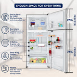 Electrolux 573L Frost Free Inverter Double Door Refrigerator, Top Freezer, TasteLockAuto &amp; TasteGuard Technology, Arctic Silver Steel, UltimateTaste 500, ETE5700C-A