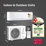 Hitachi 1.5 Ton 2 Star, New star rated, Long Air Throw Fixed Split AC (100% Copper, 4-Way Swing, Dust Filter, 3200FL RAS.B318PCAIBA1, White)