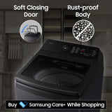 Samsung, 10kg, 5 Star, Eco Bubble, Hygiene Steam, Quick Wash, Magic Dispenser, Smart Check, Soft Closing Door, Digital Inverter, Fully-Automatic Top Load Washing Machine, WA40F10H2BTL, Black Caviar