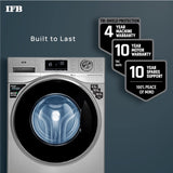 IFB 8 Kg 5 Star AI Powered Fully Automatic Front Load Washing Machine Steam Refresh (SENATOR WSS 8014, Silver, In-built Heater, 4 years Comprehensive Warranty)