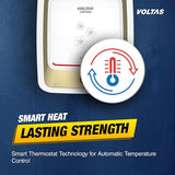 Voltas Crysta 5-Star 15L Water Heater 2000W, Warranty of 7 years on Tank, 3 Years on Heating Element, 2 Years on Product by Voltas|Free Installation| Free Connecting Pipe|Copper Element|8 Bar (White)