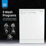 Voltas Beko 14 Place Settings (DF14W, White, Inbuilt Heater)