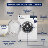 Electrolux 9kg 5 Star EcoInverter Fully Automatic Front Load Washing Machine, Full Load Vapour Wash for Sustainable Clothing, Hygienic Care, White, UltimateCare 300, EWF9024D3WB