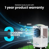 Voltas Joy 26, Room Air Cooler for Home, Honey Comb Cooling Pads with 3 Speed Control Functions, 26 Litres, White