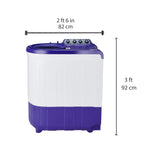 Whirlpool 8 kg 5 Star Semi-Automatic Top Loading Washing Machine (ACE SUPER SOAK 8.0, Coral Purple, Supersoak Technology)