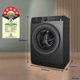 Electrolux 9kg 5 Star Front Load Washing Machine, AutoSense Technology, Full Load Steam Wash, Hygienic Care, EcoInverter Motor, UltimateCare 300, EWF9024M3SB, Dark Silver
