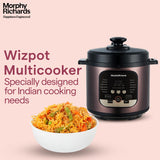 Morphy Richards WizPot 6 Litres 1000W Electric Pressure Cooker| 14-Preset Menu| Digital Display| Saves upto 70% Cooking Time| Customised Preset for Indian Cooking| Automatic Shut-Off| Metallic Brown