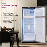 Godrej 244 L 3 Star 5 Years Comprehensive Warranty New Launch | 6-in-1 Freezer Convertible | 95%+ Food Surface Disinfection | Double Door Refrigerator (RT EONVALOR 280CN RCIF FS ST, Fossil Steel)